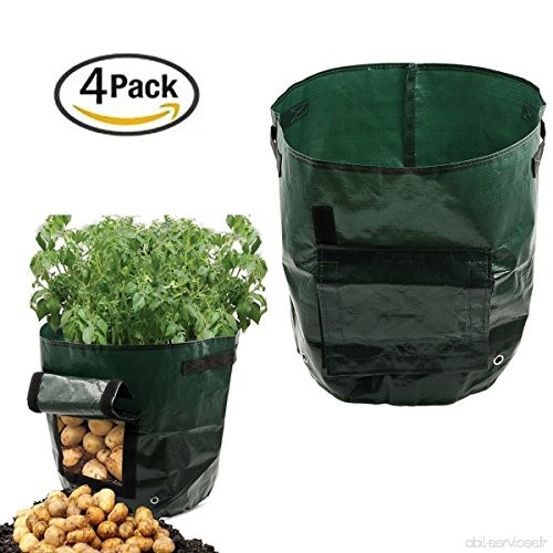 Sacs de culture de pommes  Lifesport 4Pcs Sac de Plantation Grow Bag pot Planter avec accès Rabat et des Poignées Robustes pour 