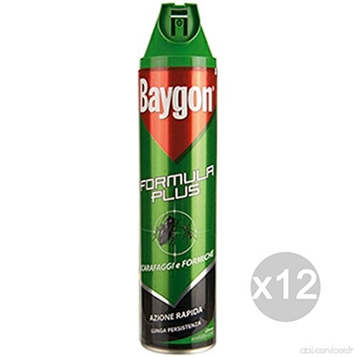 Set 12 BAYGON Vert Spray 400 Ml Repellent Insecticide Blattes Fourmis - B07BYWLHSB