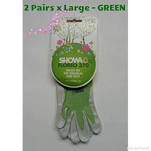 Showa Floreo 370 Gants de jardinage légers Taille L Green x 2 pairs - B01H95G0JS