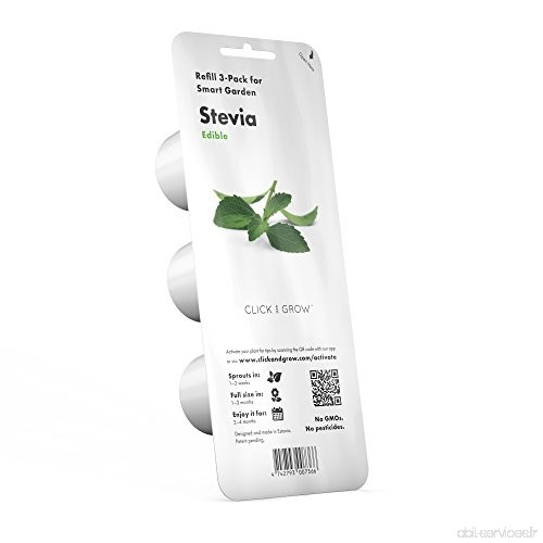 Stevia recharges Click & Grow - Pack de 3  pour jardinière Smart Herb Garden - B06XCVJPP5