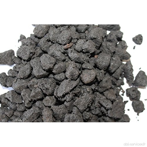 stoneeleven® Lava mulching Anthracite – Noir – Grain : 8–16 mm 1 kg Anthracite/noir - B0757K57TD