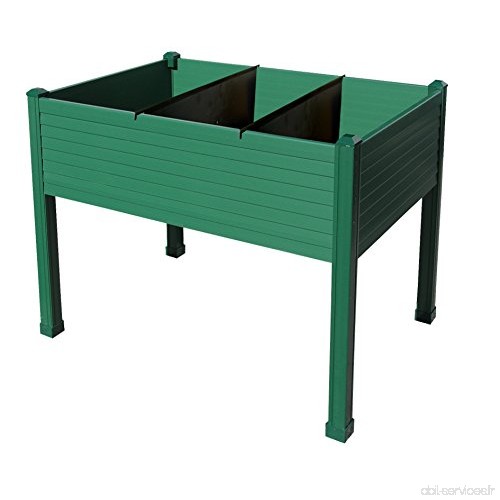 Table potagère GREENLAND de 90x60x75 cm. Pour terrasses ou balcons. Couleur: vert - B00VG4BL4S