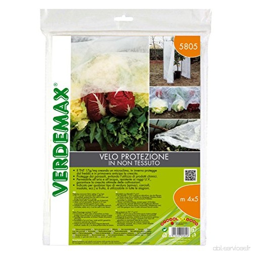 Verdemax 5805 Filet de protection en tissu non tissé 4 x 5 m – blanc - B01EV0U0TA
