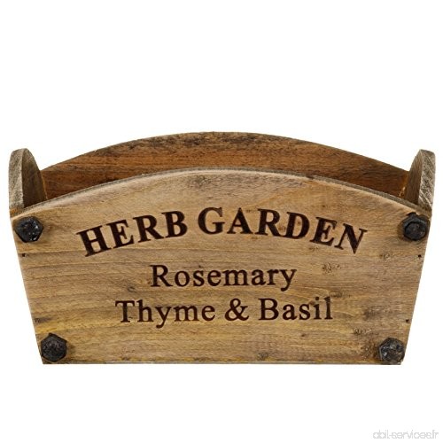 Vintage rustique Petite boîte en bois Rebord de fenêtre pour pot de fleurs à effet Herb Garden - B06XVX1VPY