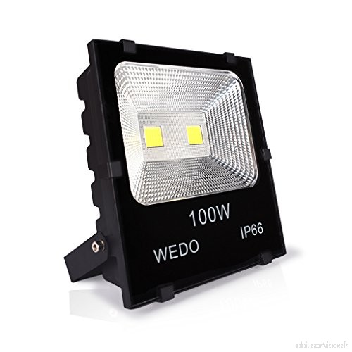 WEDO 100W Ultra Brillant De plein air LED Projecteur Réflecteur IP66 étanche Cour Jardin Lumière de sécurité avec bougie Lumière