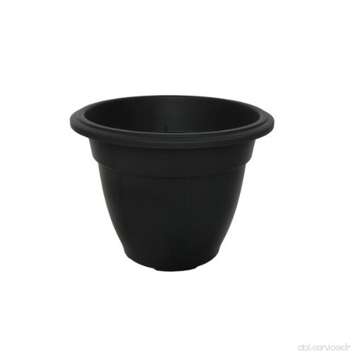 Whitefurze Pot de fleurs rond en forme de cloche inversée 38Cm noir - B008KZTX96